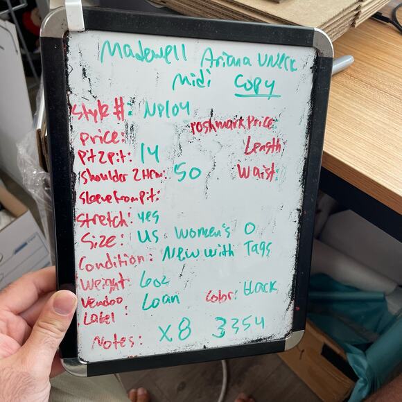 Madewell Ariana Slip V Neck Stretchy True Black Midi Dress US Women's 0 New - Picture 7 of 7